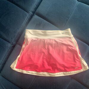 Nike Dri Fit Tennis Golf Skirt Pink Ombre with White Trim
